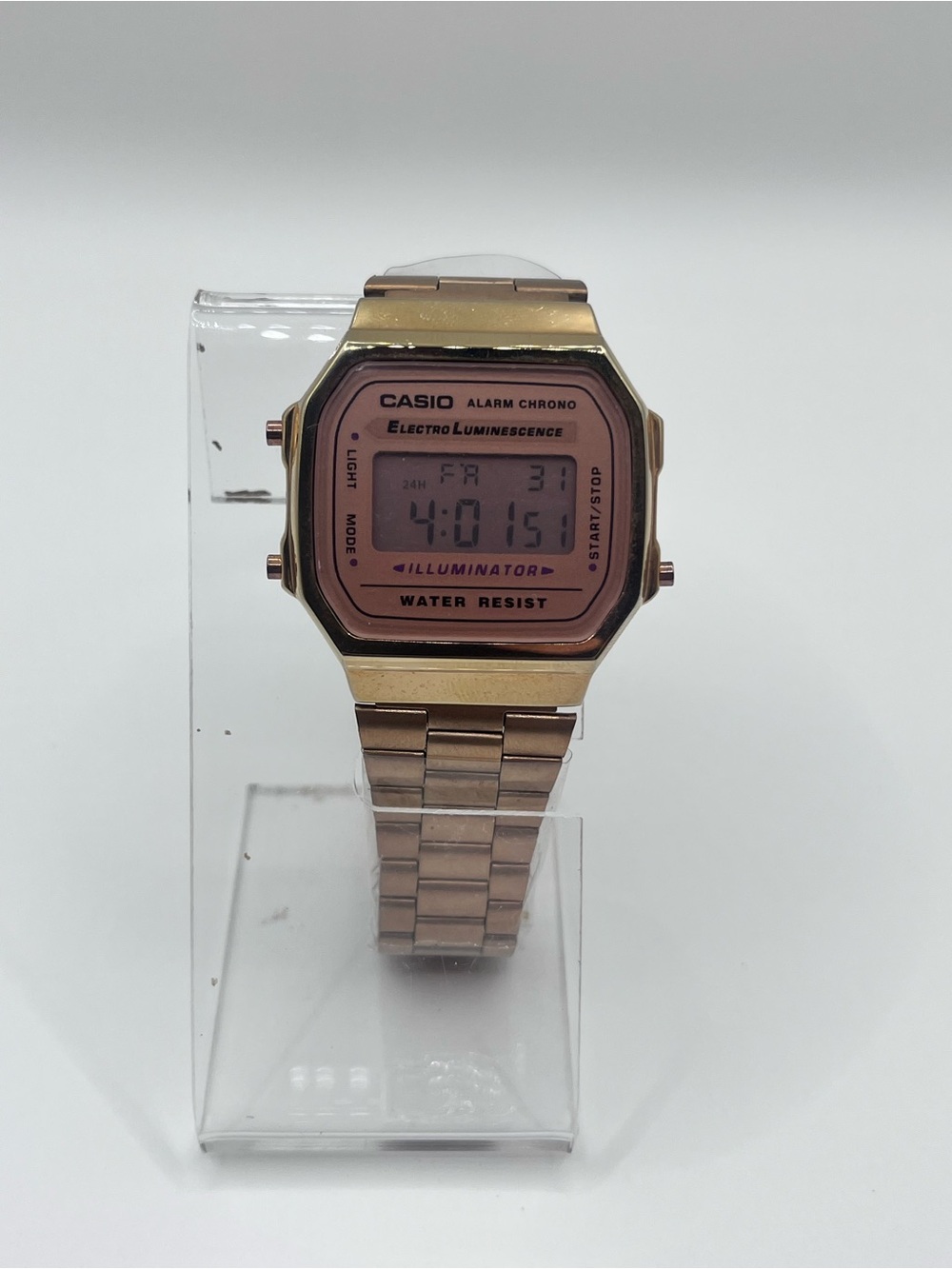 Casio retro Pink and Rose Gold Digital Watch